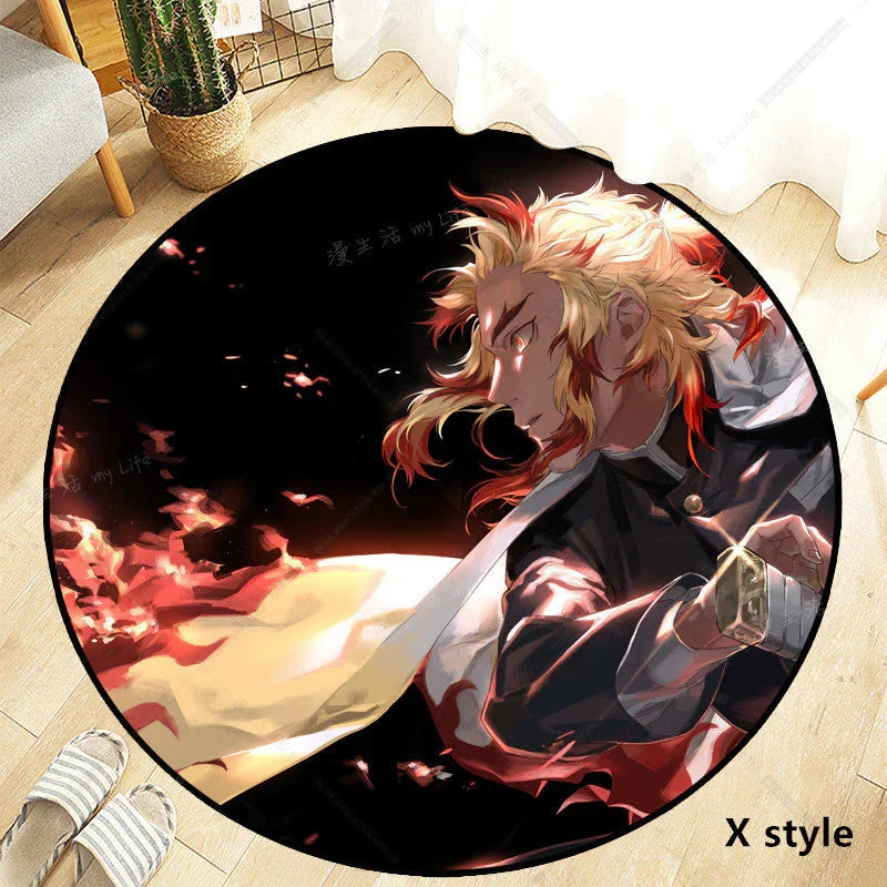 Tapis de maison Kamado Tanjirou fait à la main, écologique, antidérapant et confortable