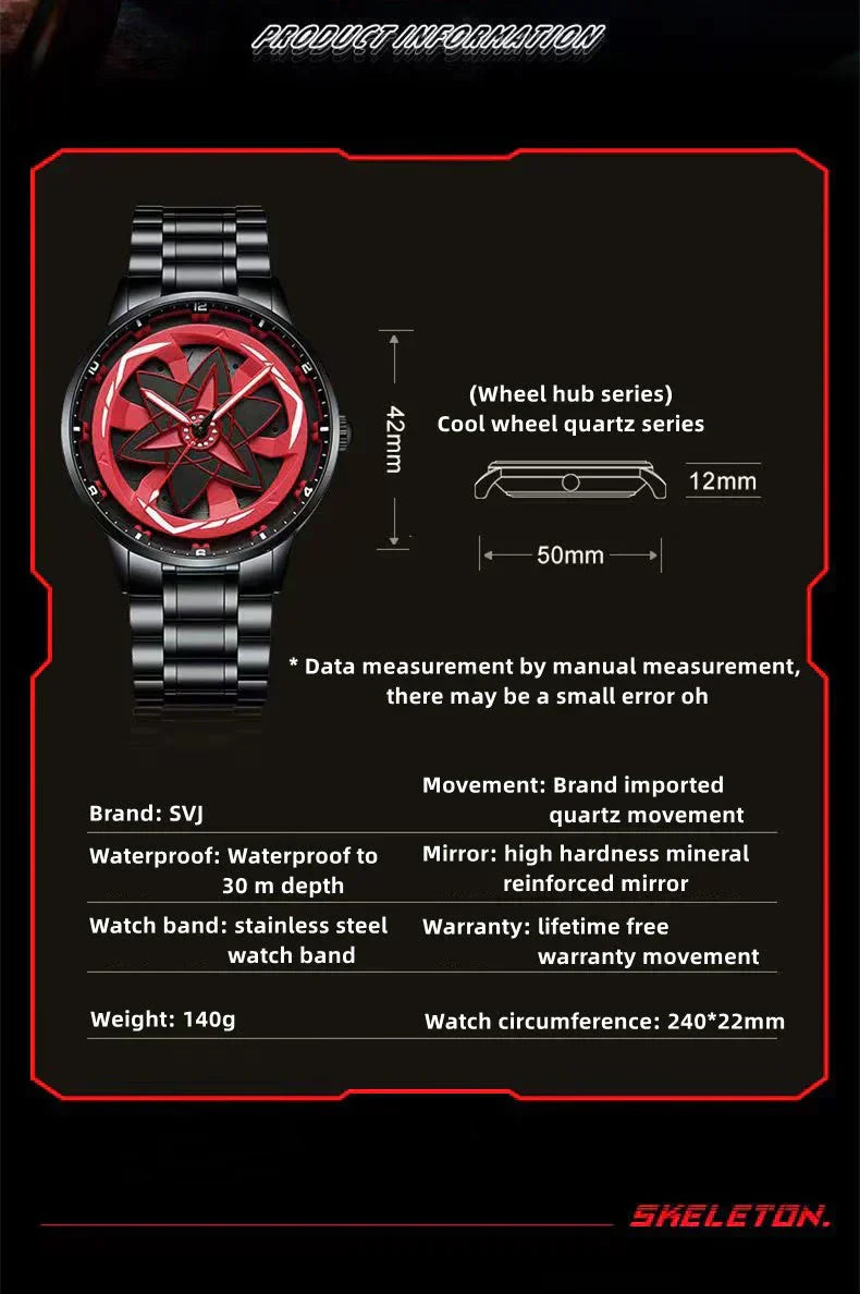 Montre rotative Sharingan de Sasuke/Madara/Itachi. Montre élégante et cool.