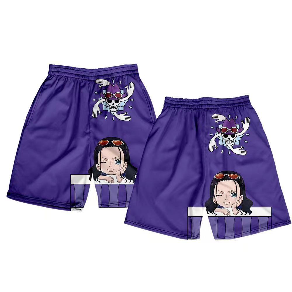 Shorts d'été Luffy/Zoro/Sanji/Chopper Pantalon imprimé texte exquis