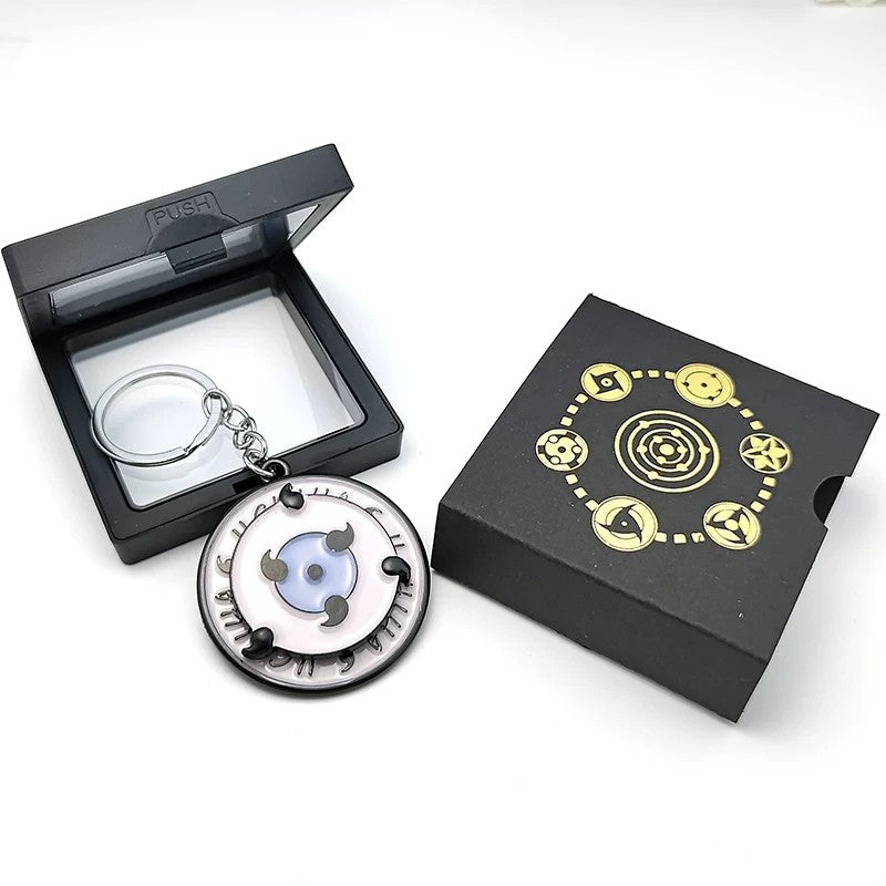 Porte-clés rotatif Sharingan Naruto - Jouet Fidget Spinner Uchiha Anime