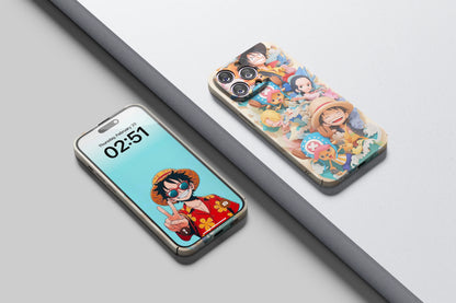 Straw Hat Pirates The cutest Crew | One Piece 3D Printed Anime Phone Case