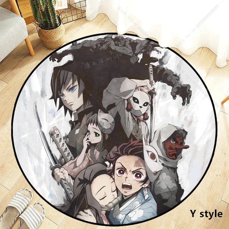Tapis de maison Kamado Tanjirou fait à la main, écologique, antidérapant et confortable