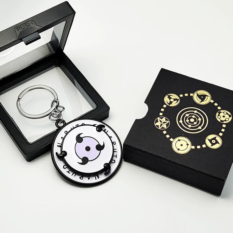Porte-clés rotatif Sharingan Naruto - Jouet Fidget Spinner Uchiha Anime