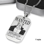 Collier de primes de personnages en titane Luffy/Zoro/Nami/Sanji