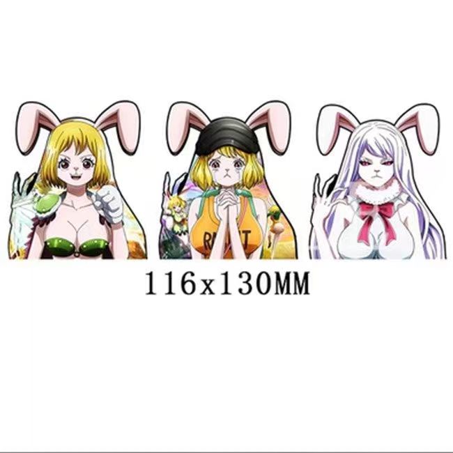Autocollants 3D dégradés Luffy/Zoro/Nami