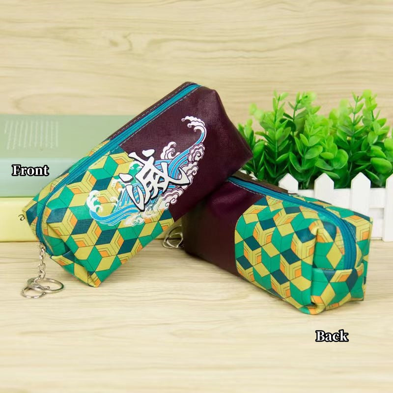 Tanjirou/Nezuko exquise trousse multi-fonctionnelle avec compartiments astucieux et motifs originaux