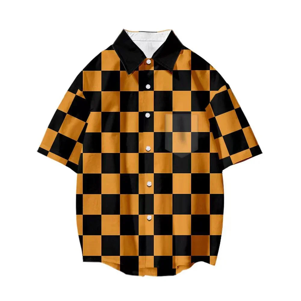 T-shirt Tanjirou/Nezuko, nouveauté été, coupe ample, chemise COS imprimée, tendance jeune décontractée, polyvalente