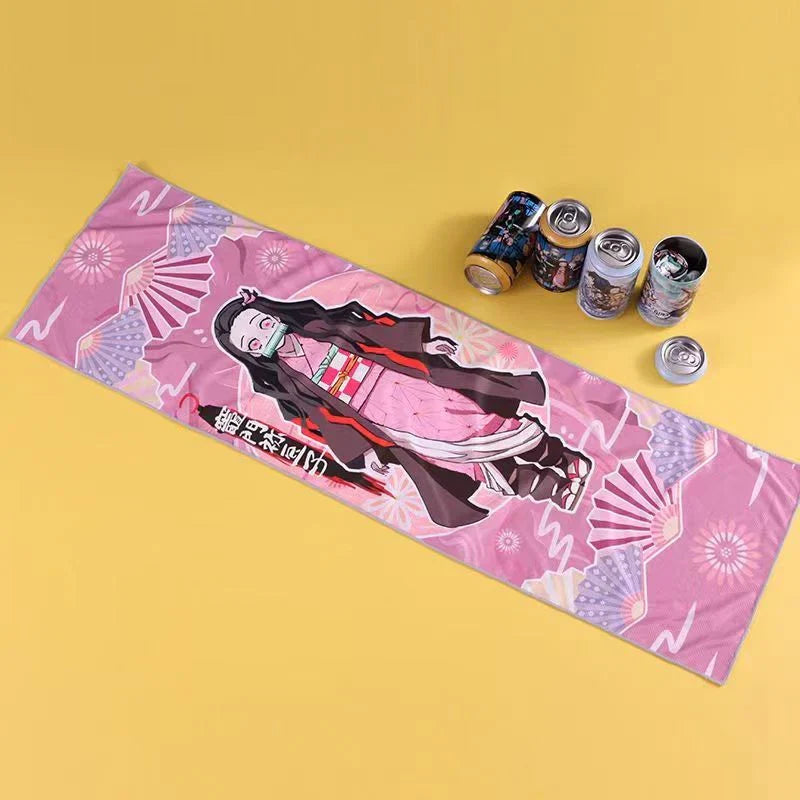 Kamado Tanjirou Serviette Boîte mystère Serviette de sport Serviette rafraîchissante Serviette absorbante Serviette cadeau