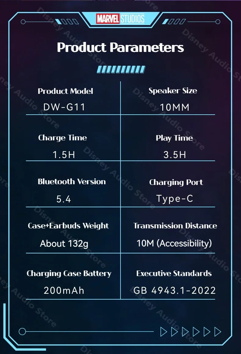 Écouteurs sans fil TWS Bluetooth 5.4 Marvel Iron Man Captain America Fidget Spinner, écouteurs sans fil à rabat magnétique Mecha en alliage de zinc