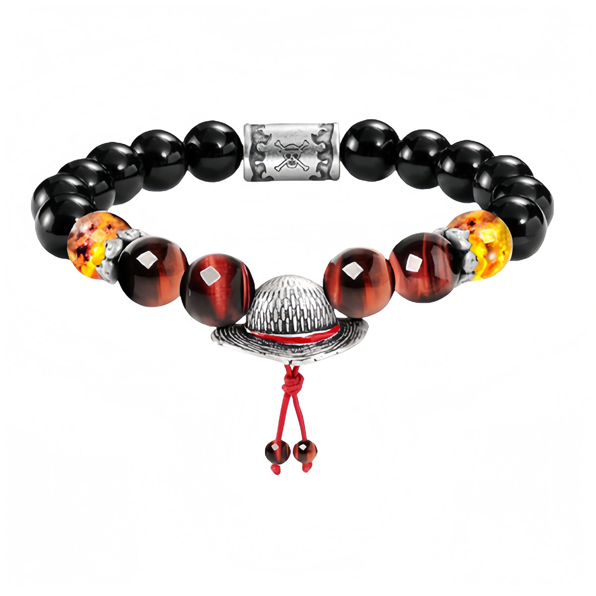 Bracelet Perles One Piece As Luffy Sabo | Bracelet à Breloques Anime Les Trois Frères