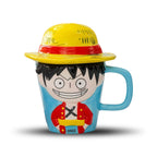 Tasse en céramique sur le thème de Luffy et cendrier en forme de Fruit du démon en caoutchouc