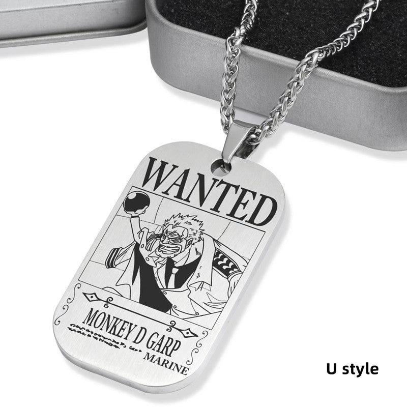 Collier de primes de personnages en titane Luffy/Zoro/Nami/Sanji