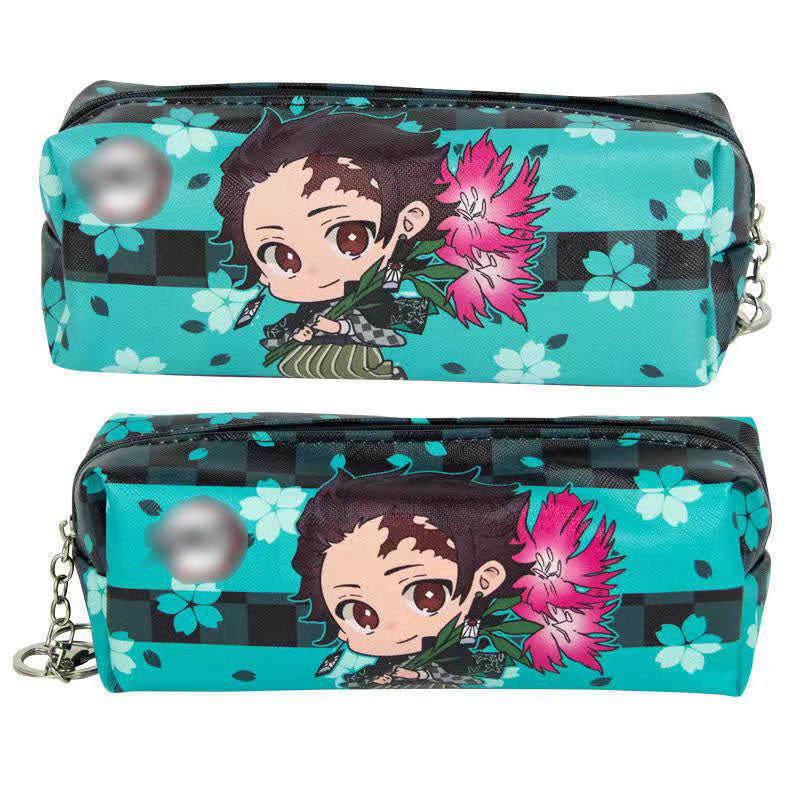 Tanjirou/Nezuko exquise trousse multi-fonctionnelle avec compartiments astucieux et motifs originaux