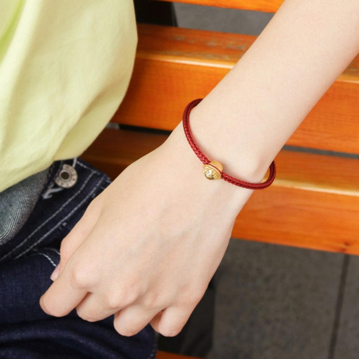 Bracelet de perles Luffy en or, cadeau pour les amoureux de la marine fruitée