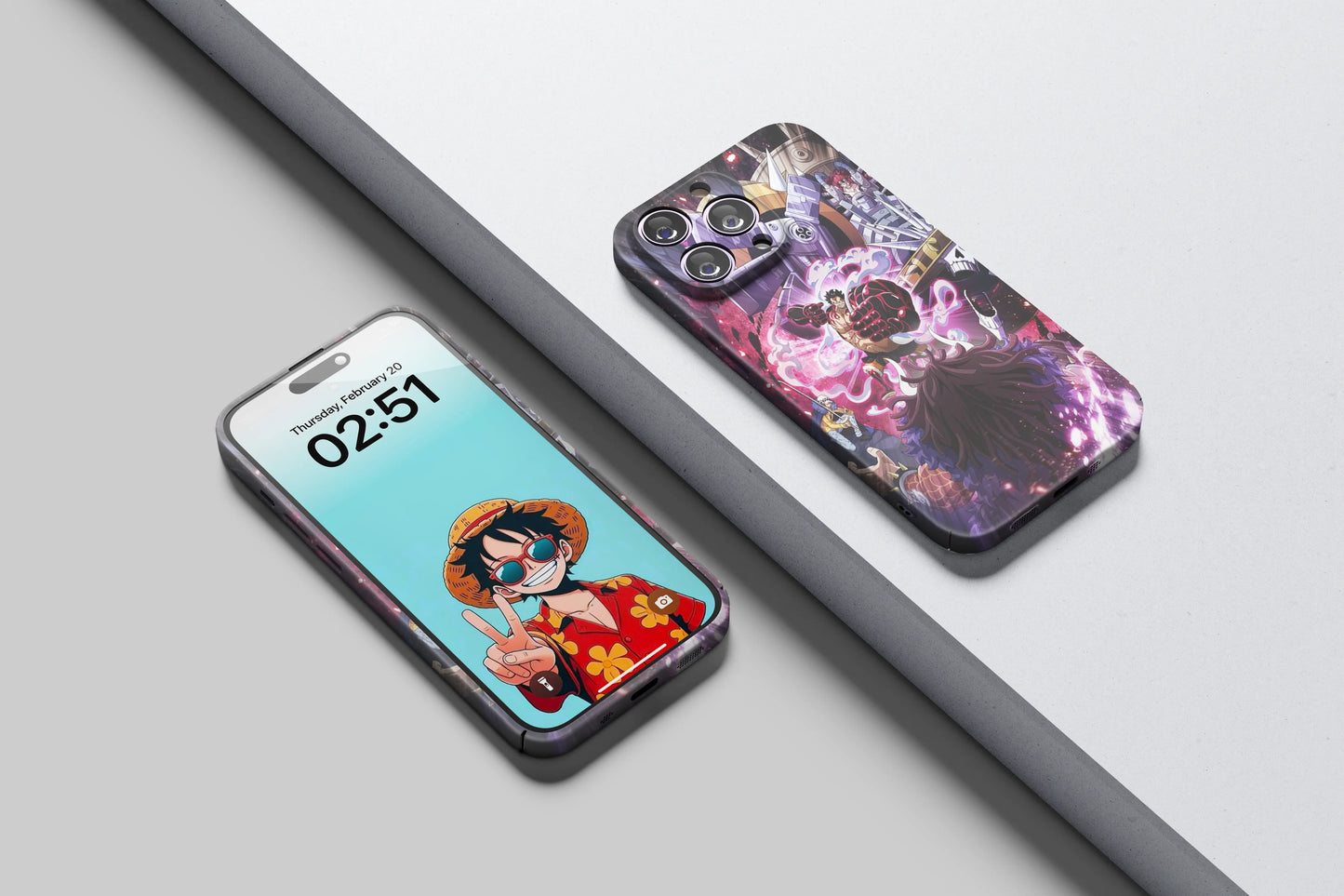 Luffy & Worst Generation Fighting Kaido | One Piece 3D Printed Anime Phone Case