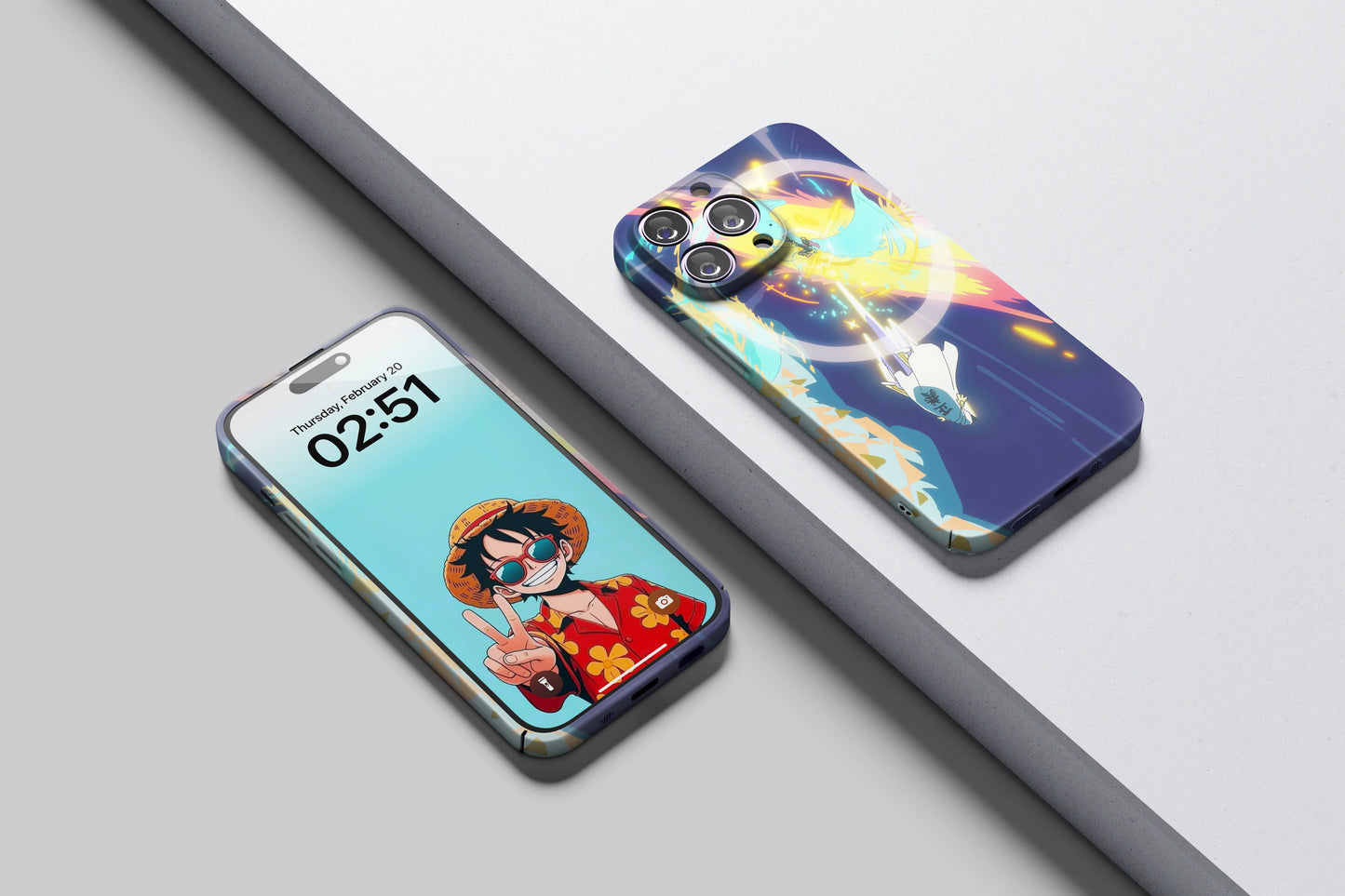 Marco vs Kizaru Flames Against Light | One Piece 3D Printed Anime Phone Case