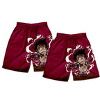 Shorts d'été Luffy/Zoro/Sanji/Chopper Pantalon imprimé texte exquis