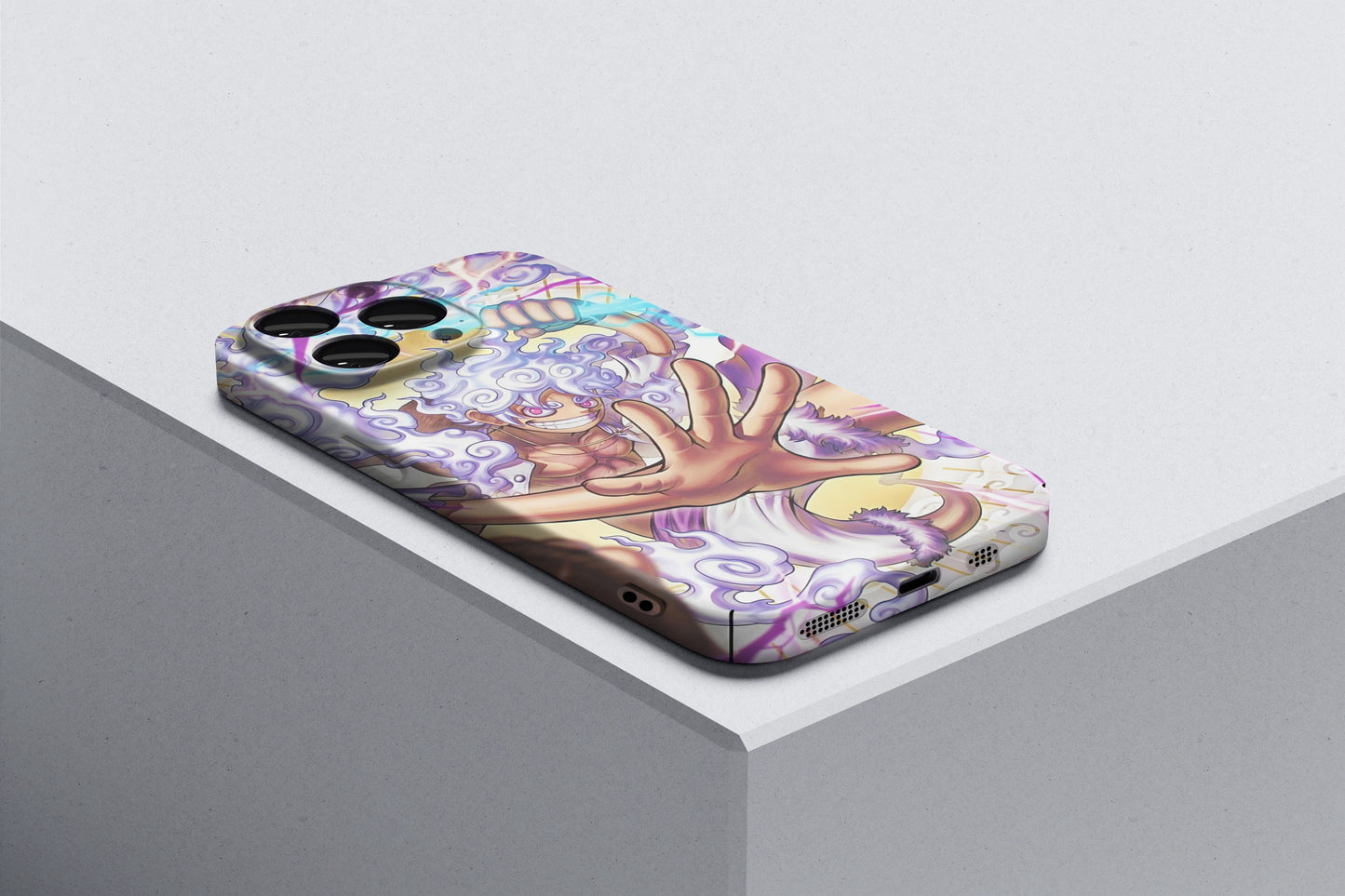 Gear 5 Luffy's  Divine Thunder Strick | One Piece 3D Printed Anime Phone Case