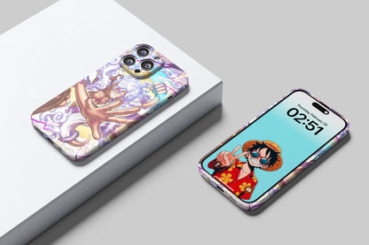 Gear 5 Luffy's  Divine Thunder Strick | One Piece 3D Printed Anime Phone Case