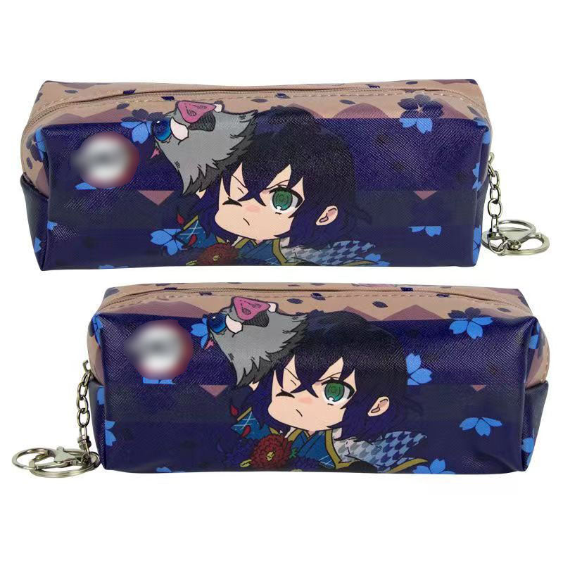 Tanjirou/Nezuko exquise trousse multi-fonctionnelle avec compartiments astucieux et motifs originaux