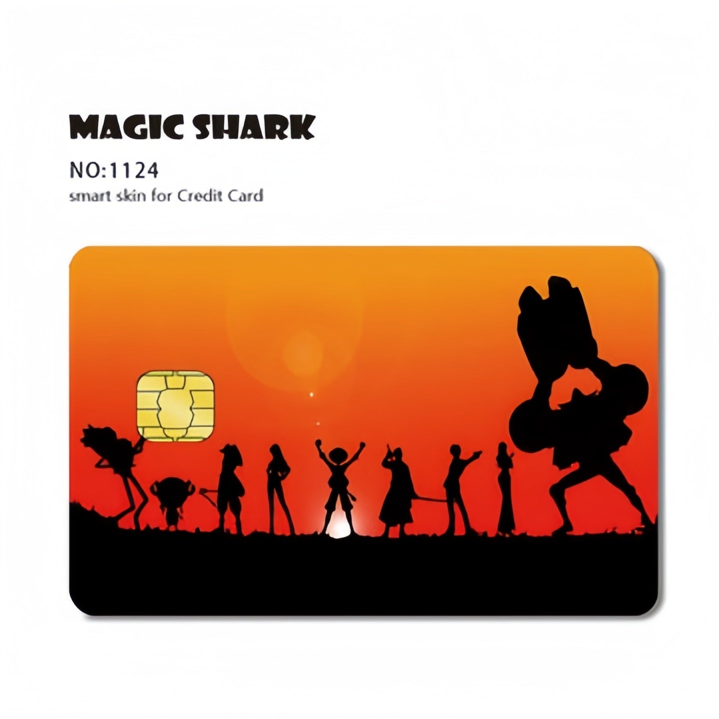 Autocollants de carte bancaire Luffy/Zoro épaissis avec gommage cristal personnalisés