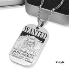 Collier de primes de personnages en titane Luffy/Zoro/Nami/Sanji