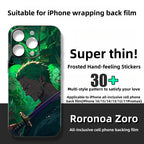 Zoro iPhone téléphone portable film arrière autocollant beau motif