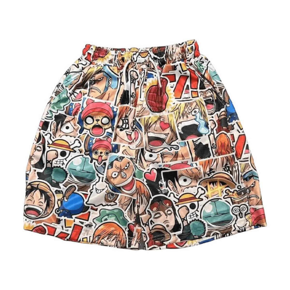 Luffy/Zoro/Sanji/Ace Bermuda ample d'été pour la maison