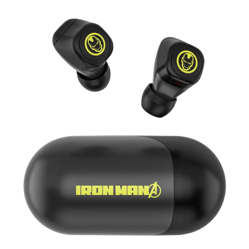 Marvel Iron Man Captain America TWS Earbuds, Avengers Bluetooth 5.3 Wireless Gaming Headphones