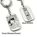 ONE PIECE Luffy Wanted Keychain with Mini Knife | Anime Bounty Tag Gift Set