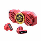 Écouteurs sans fil TWS Bluetooth 5.4 Marvel Iron Man Captain America Fidget Spinner, écouteurs sans fil à rabat magnétique Mecha en alliage de zinc