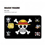 Autocollants de carte bancaire Luffy/Zoro épaissis avec gommage cristal personnalisés