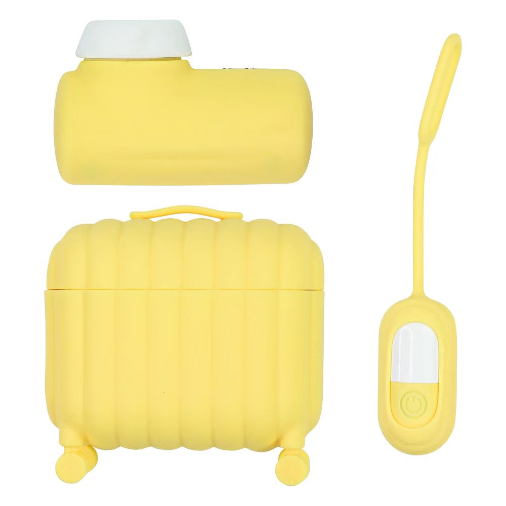 Portable Silicone Massager Set with APP Remote Control, Rechargeable Storage Case with UV Sanitizing Function, Multi Vibration Modes Personal Relax Kit