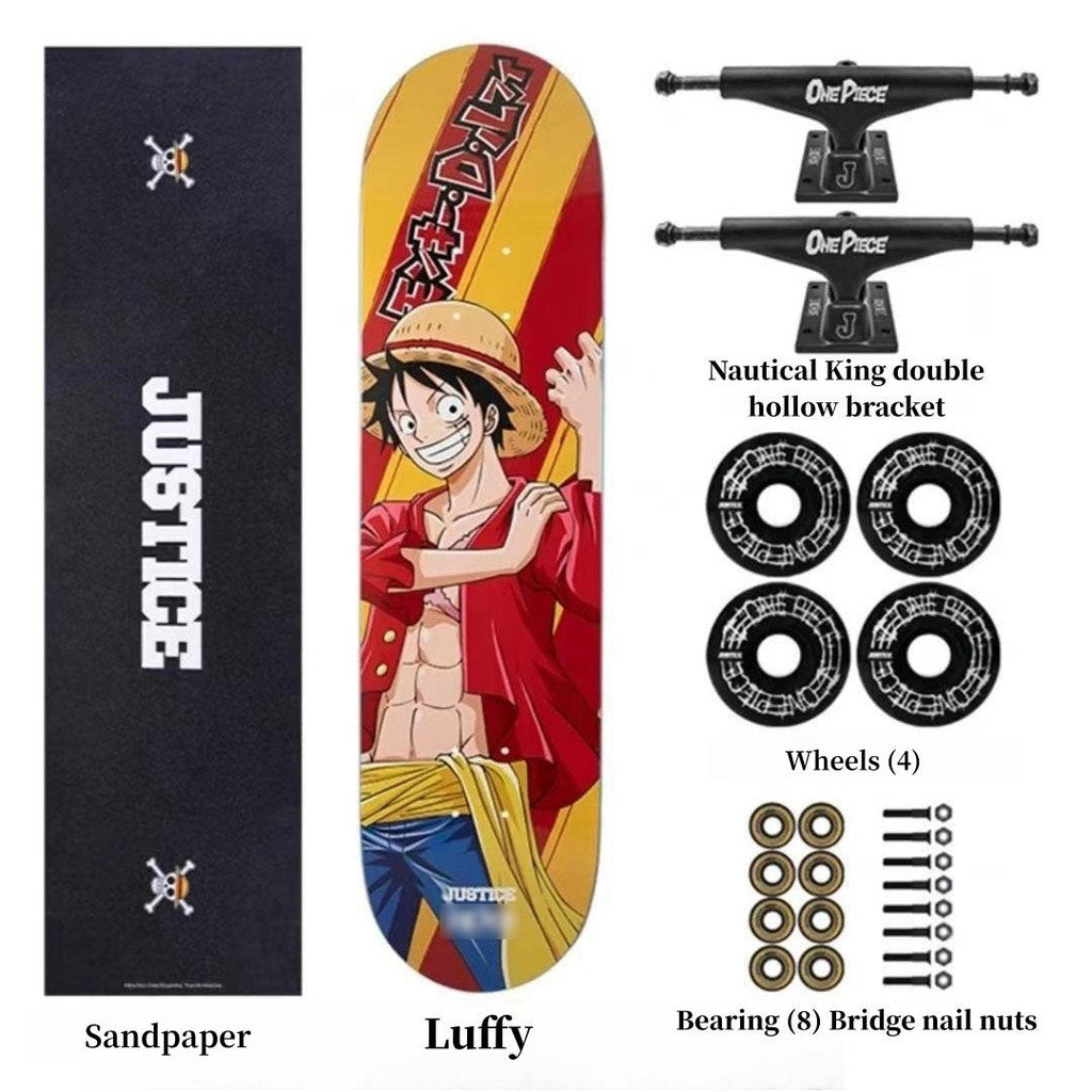 Skateboard professionnel Luffy/Zoro à motif fin (Taille: 80CM×20CM)