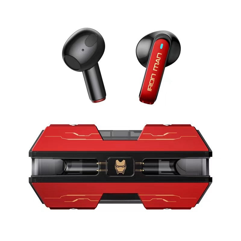 Marvel Iron Man Captain America Wireless Earbuds, Marvel TWS Bluetooth 5.3 Headphones with Battleship Design
