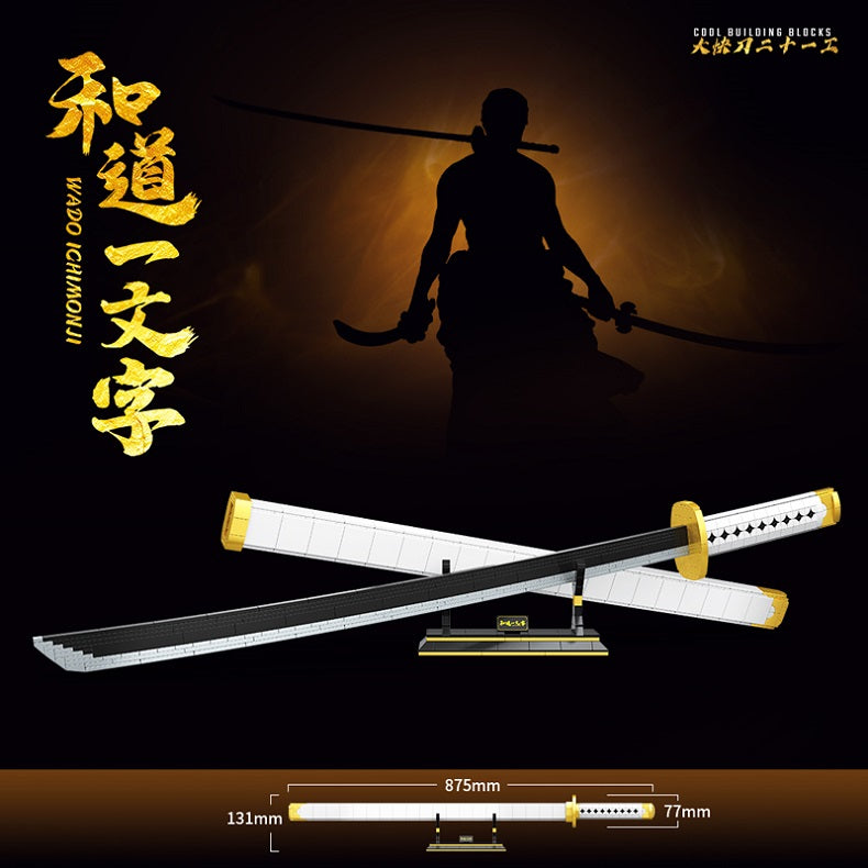 Roronoa Zoro Blocs de Construction Lumineux 806 Pièces, Maquette de Jouet