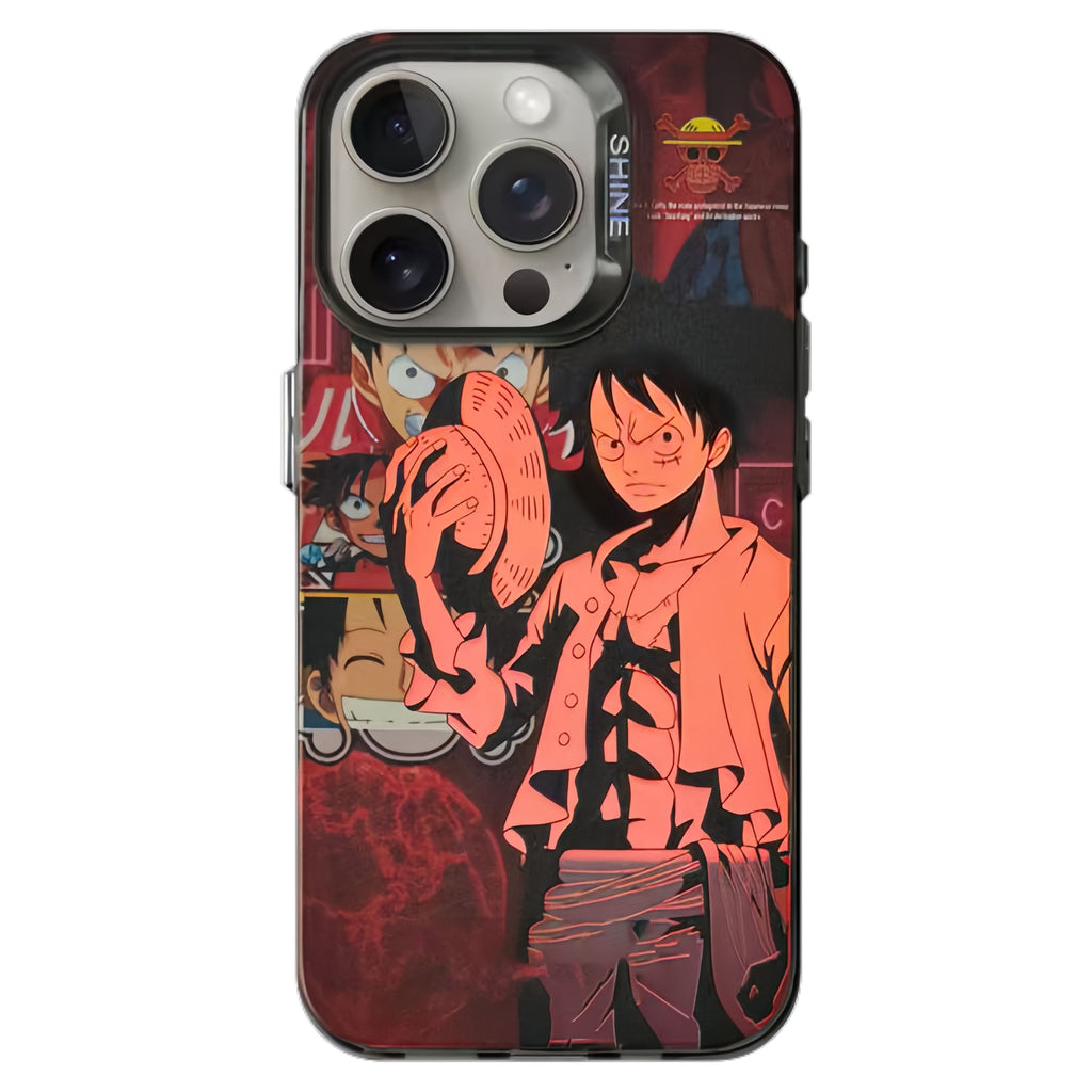 Coque de téléphone Luffy/Zoro en silicone antichoc pour iPhone