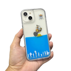 One Piece Thousand Sunny Liquid Quicksand Phone Case, Floating Straw Hat Pirates Design (iPhone 11-17 Pro Max)