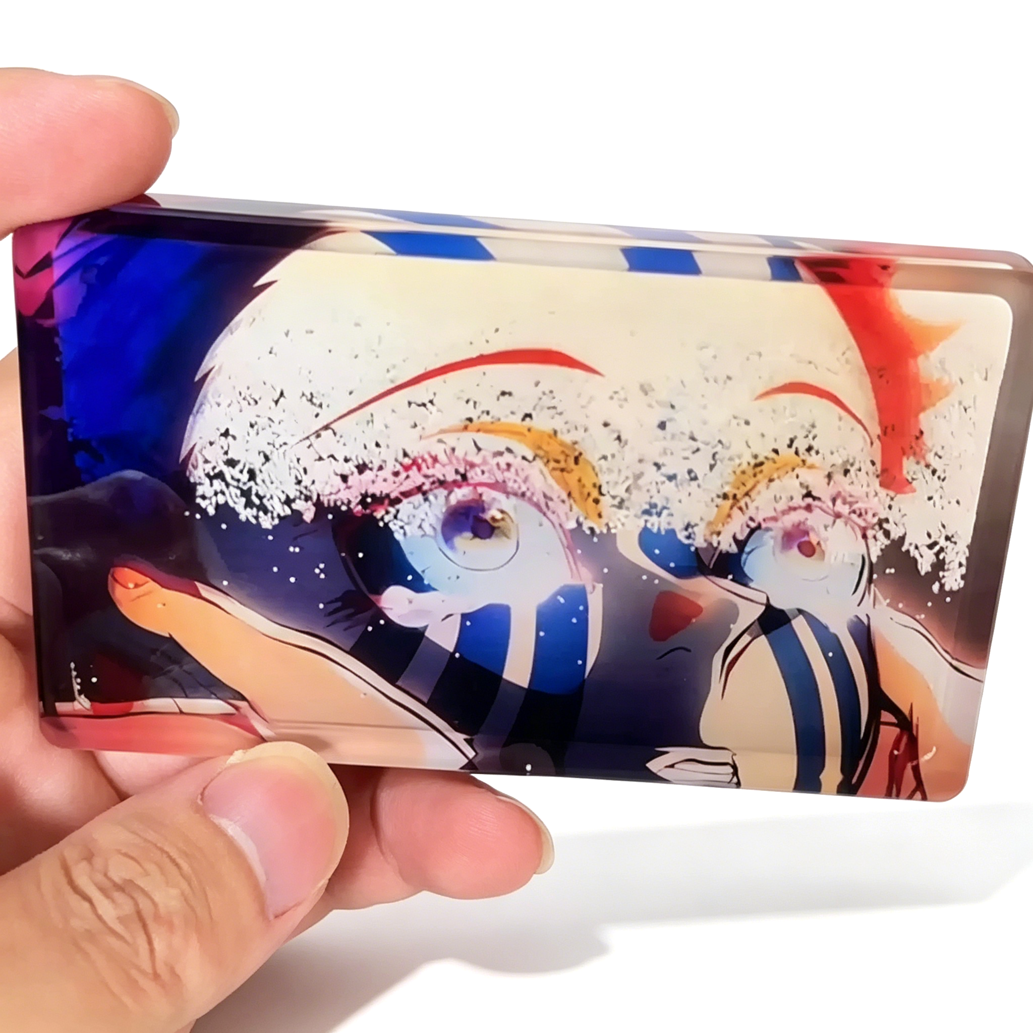 Demon Slayer Akaza Snowflake Changing Acrylic Shaker - Anime 3D Quicksand Collectible Card