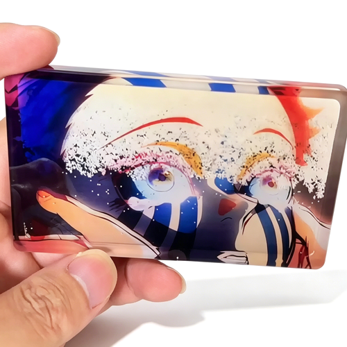 Demon Slayer Akaza Snowflake Changing Acrylic Shaker - Anime 3D Quicksand Collectible Card