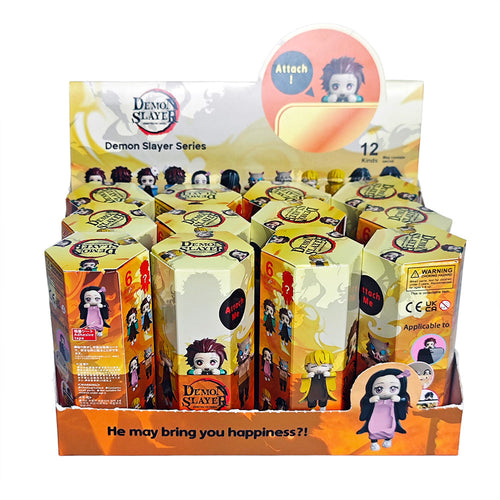 Demon Slayer Blind Box Peekaboo Figures - Anime Hanging Ornaments for Phone, Car & Desk Decor