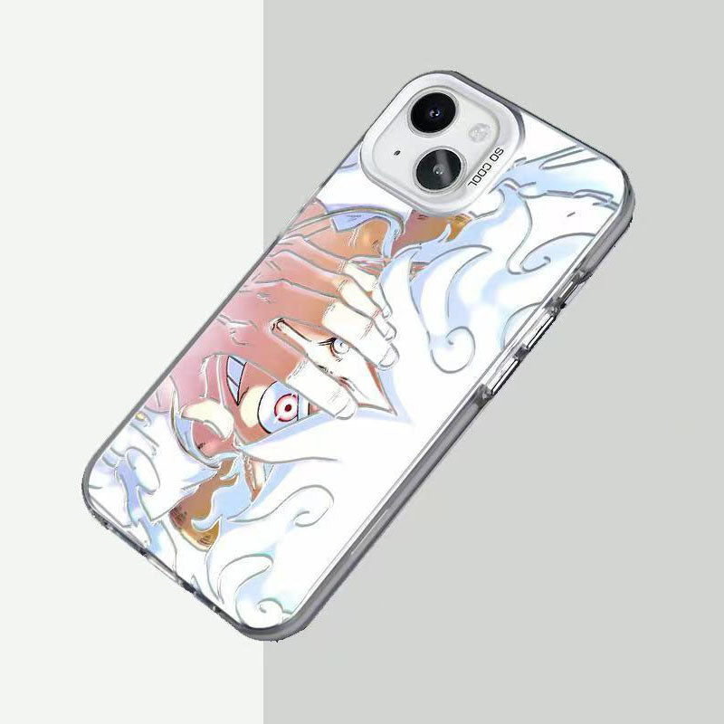 One Piece Luffy Nika Form iPhone Case, Monkey D Luffy Gear 5 Anime Shockproof Phone Cover