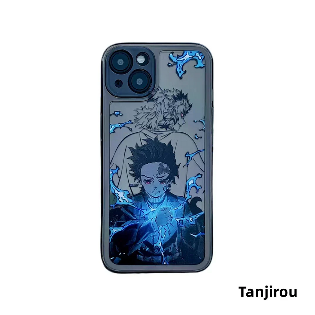 Coque de téléphone anti-collision en silicone exquise tendance Tanjirou/Zenitsu Apple