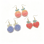 Boucles d'oreilles pendantes en émail One Piece Fruit du Démon Pyro-Fruit de Ace