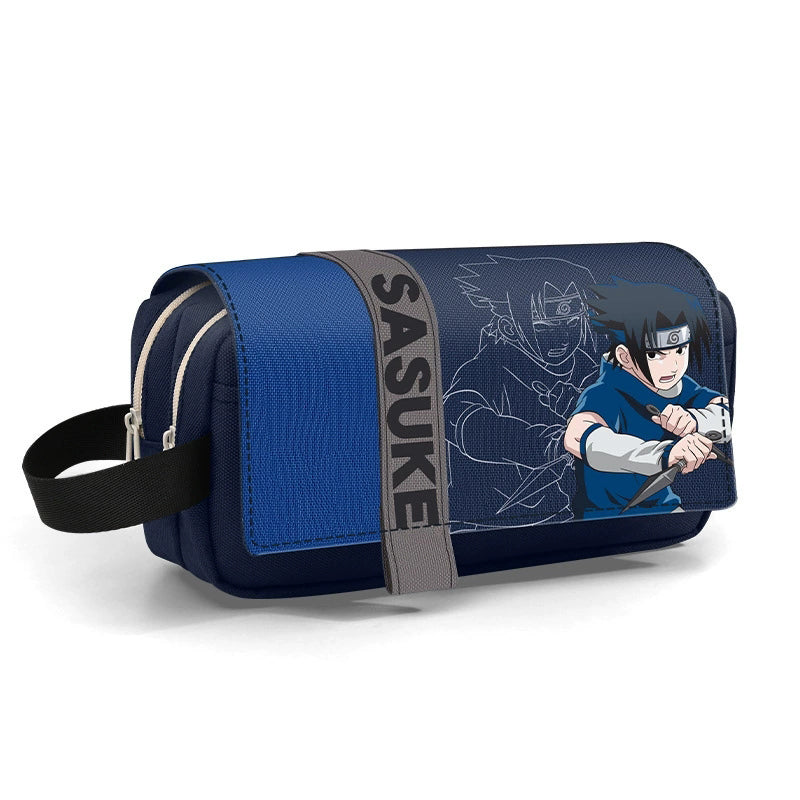 Naruto Shippuden Anime Pencil Case - Itachi Kakashi Naruto Sasuke Large Capacity Stationery Bag