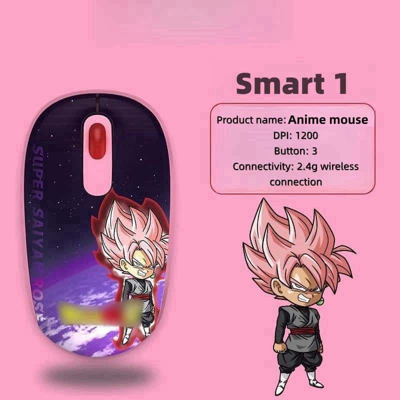 Souris sans fil 2,4 G Son Goku/Frieza/Whis/Beerus pour jeux de bureau