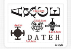 Autocollants de tatouage unisexe Ace/Law imperméables