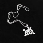 Accessoires de mode en pendentif métallique à l'effigie de Kamado Tanjirou/Kamado Nezuko