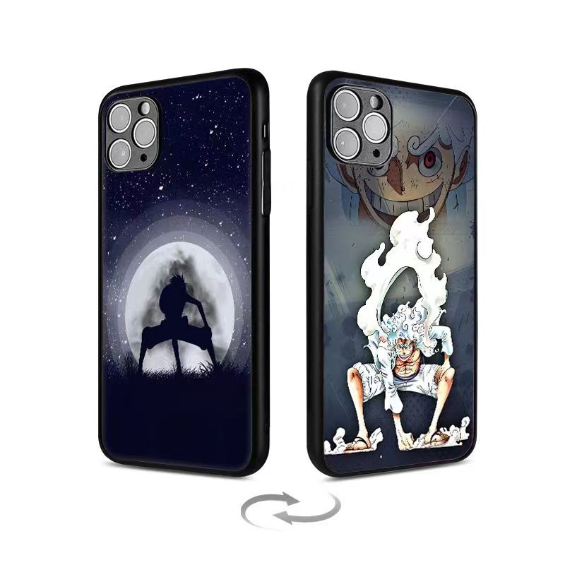 Coque de téléphone Luffy/Zoro/Ace 3D antichoc en silicone pour iPhone