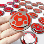 Naruto Uchiha Madara Sharingan Mangekyo Rotatif Épingle en émail, Broche Anime Rotative
